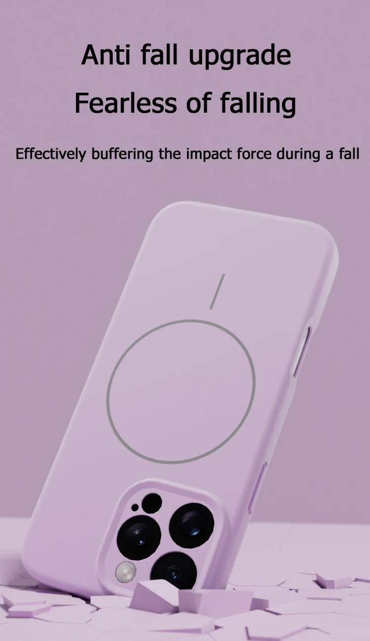 Afia Original Soft Silicone Case for iPhone 16 Pro Max / 16 Pro – Magnetic Wireless Charging Cover