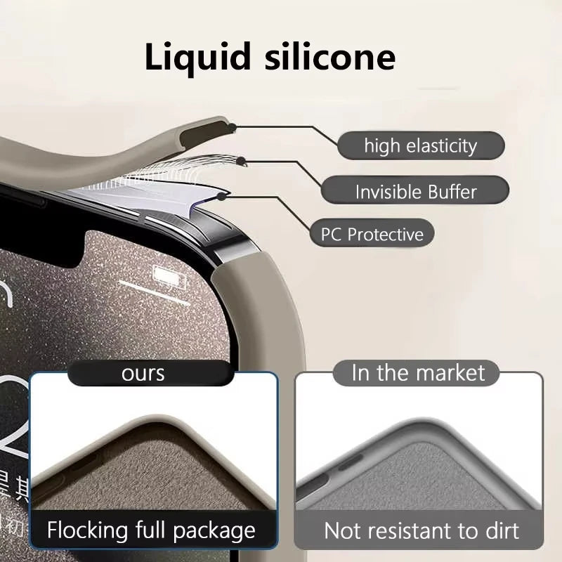 Afia Original Soft Silicone Case for iPhone 16 Pro Max / 16 Pro – Magnetic Wireless Charging Cover