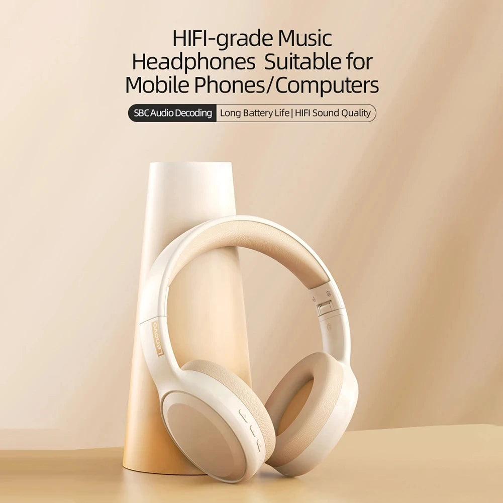 Lenovo Sports Earphones, Esports Games with Microphone TH30 Wireless Bluetooth Headphones with Headwear Earmuffs.