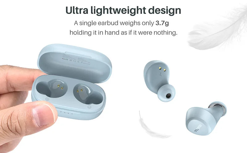 Refurbished TOZO TWS Earbuds in-Ear Wireless Bluetooth Headsets with With Mic Touch Control Sport Waterproof for Iphone Android