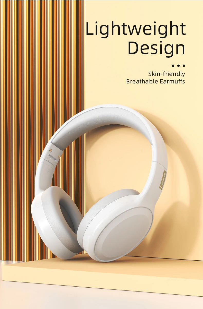 Lenovo Sports Earphones, Esports Games with Microphone TH30 Wireless Bluetooth Headphones with Headwear Earmuffs.