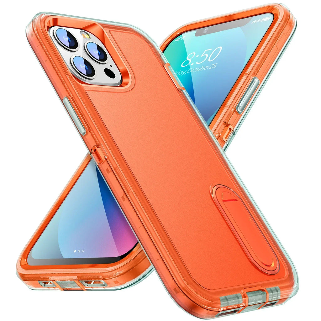 Afia 3 IN 1 Hybrid Military Anti-Shock Phone Case for iPhone 17/ 17Pro/  17 Pro Max Heavy Duty Shockproof Armor Kickstand Cover