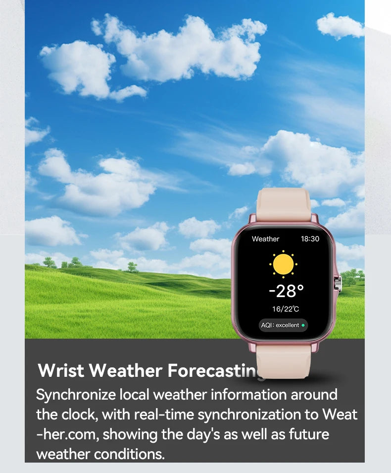 LAXASFIT 2025 New Smart Watch for Men & Women Gift Full Touch Screen Sports Fitness Watch Bluetooth Call Digital Smartwatch