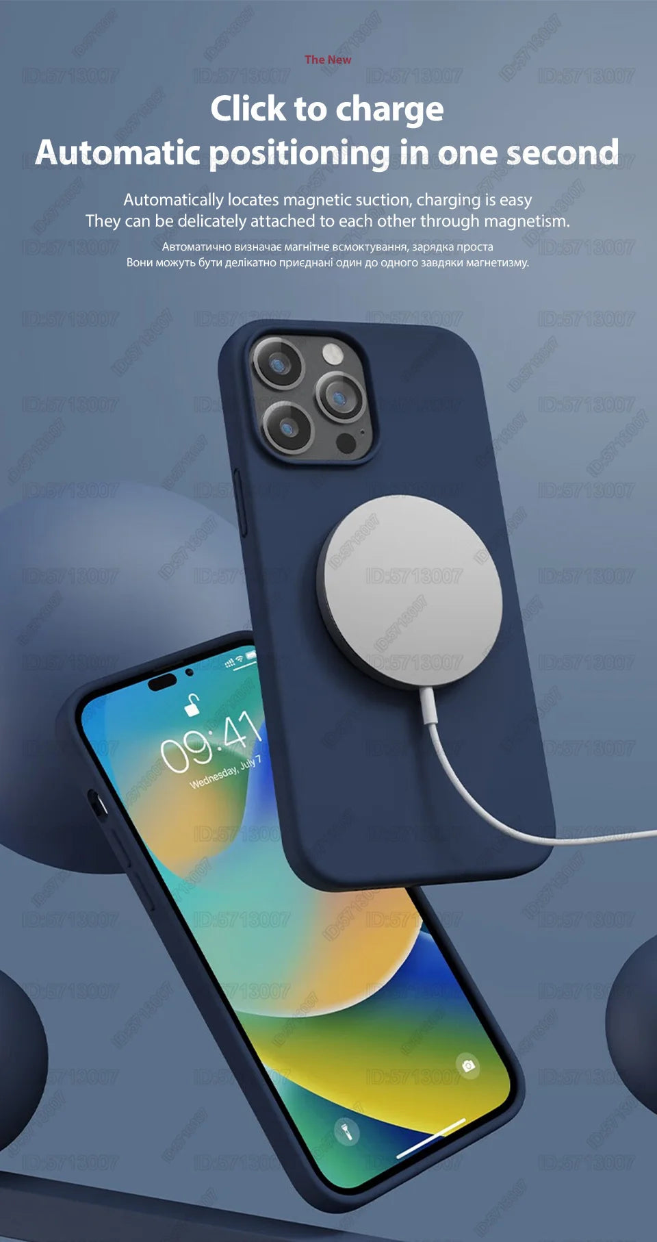 Afia Magnetic Liquid Silicone Case for iPhone 15 Pro – Shockproof MagSafe Wireless Charging Cover