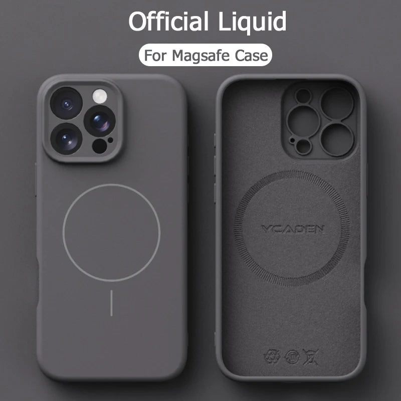 Afia Original Soft Silicone Case for iPhone 16 Pro Max / 16 Pro – Magnetic Wireless Charging Cover