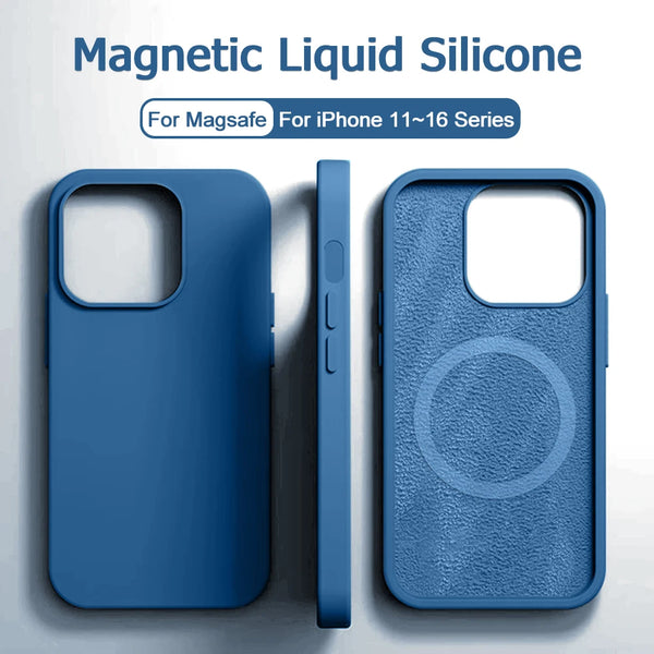 Afia Magnetic Liquid Silicone Case for iPhone 15 Pro – Shockproof MagSafe Wireless Charging Cover