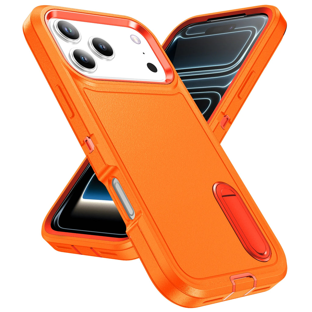 Afia 3 IN 1 Hybrid Military Anti-Shock Phone Case for iPhone 17/ 17Pro/  17 Pro Max Heavy Duty Shockproof Armor Kickstand Cover