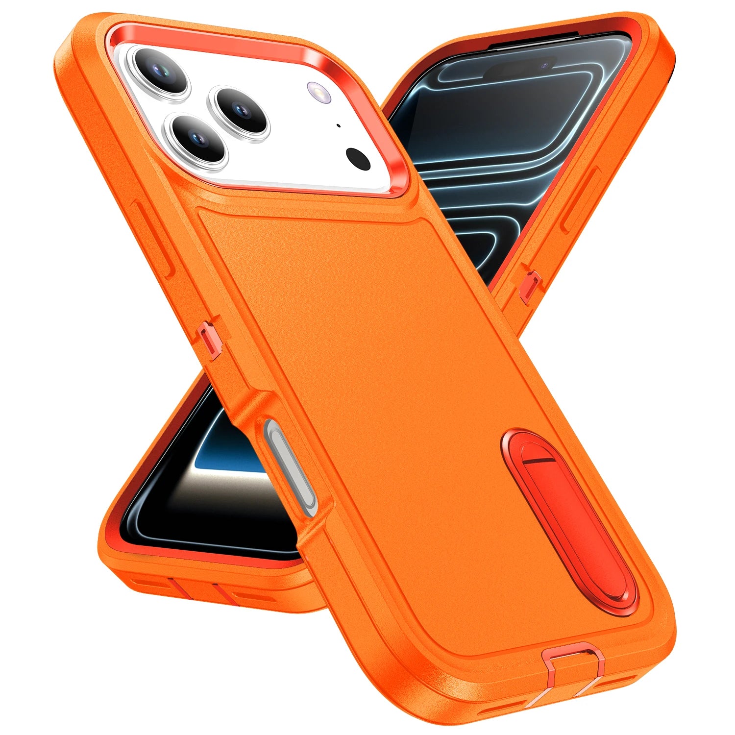 Afia 3 IN 1 Hybrid Military Anti-Shock Phone Case for iPhone 17/ 17Pro/  17 Pro Max Heavy Duty Shockproof Armor Kickstand Cover