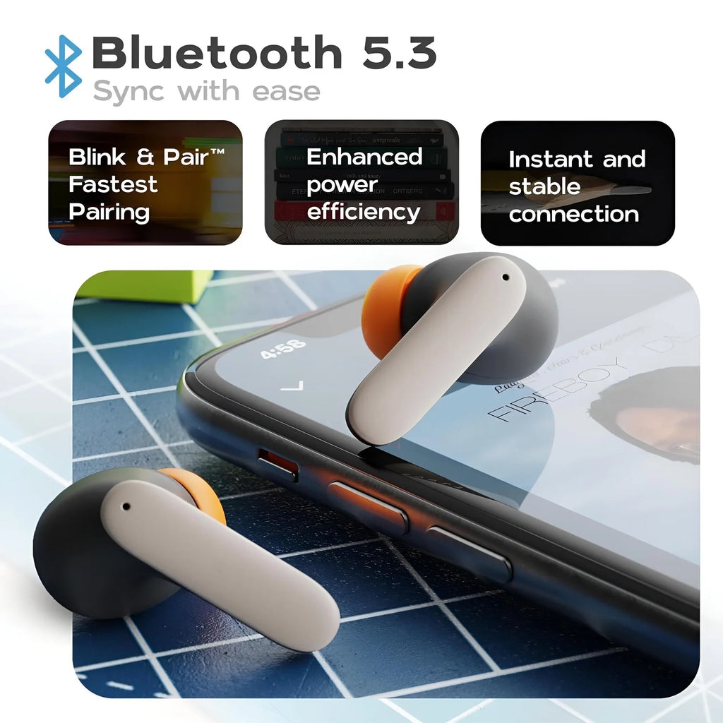 TWS Wireless Bluetooth Earphones Bluetooth 5.4 Ultra-low Latency Dual Microphone ENC Noise Cancelling in Ear Bluetooth Earphones