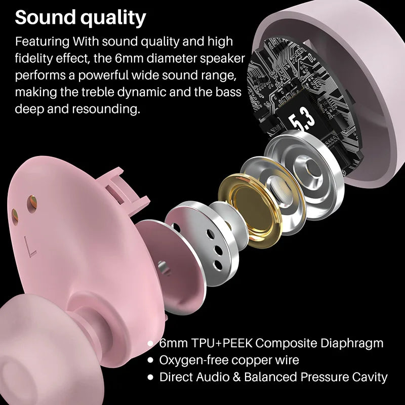 Refurbished TOZO TWS Earbuds in-Ear Wireless Bluetooth Headsets with With Mic Touch Control Sport Waterproof for Iphone Android