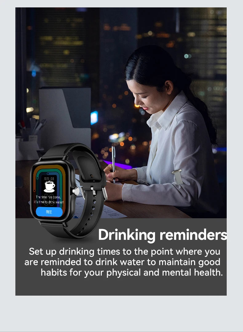 LAXASFIT 2025 New Smart Watch for Men & Women Gift Full Touch Screen Sports Fitness Watch Bluetooth Call Digital Smartwatch