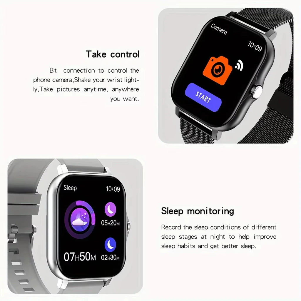 LAXASFIT 2025 New Smart Watch for Men & Women Gift Full Touch Screen Sports Fitness Watch Bluetooth Call Digital Smartwatch