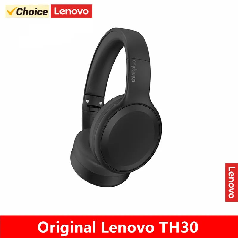 Lenovo Sports Earphones, Esports Games with Microphone TH30 Wireless Bluetooth Headphones with Headwear Earmuffs.