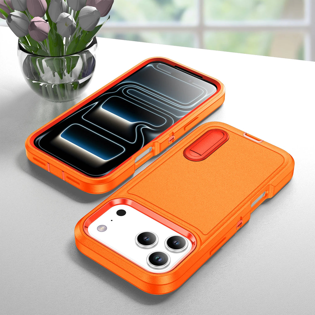 Afia 3 IN 1 Hybrid Military Anti-Shock Phone Case for iPhone 17/ 17Pro/  17 Pro Max Heavy Duty Shockproof Armor Kickstand Cover