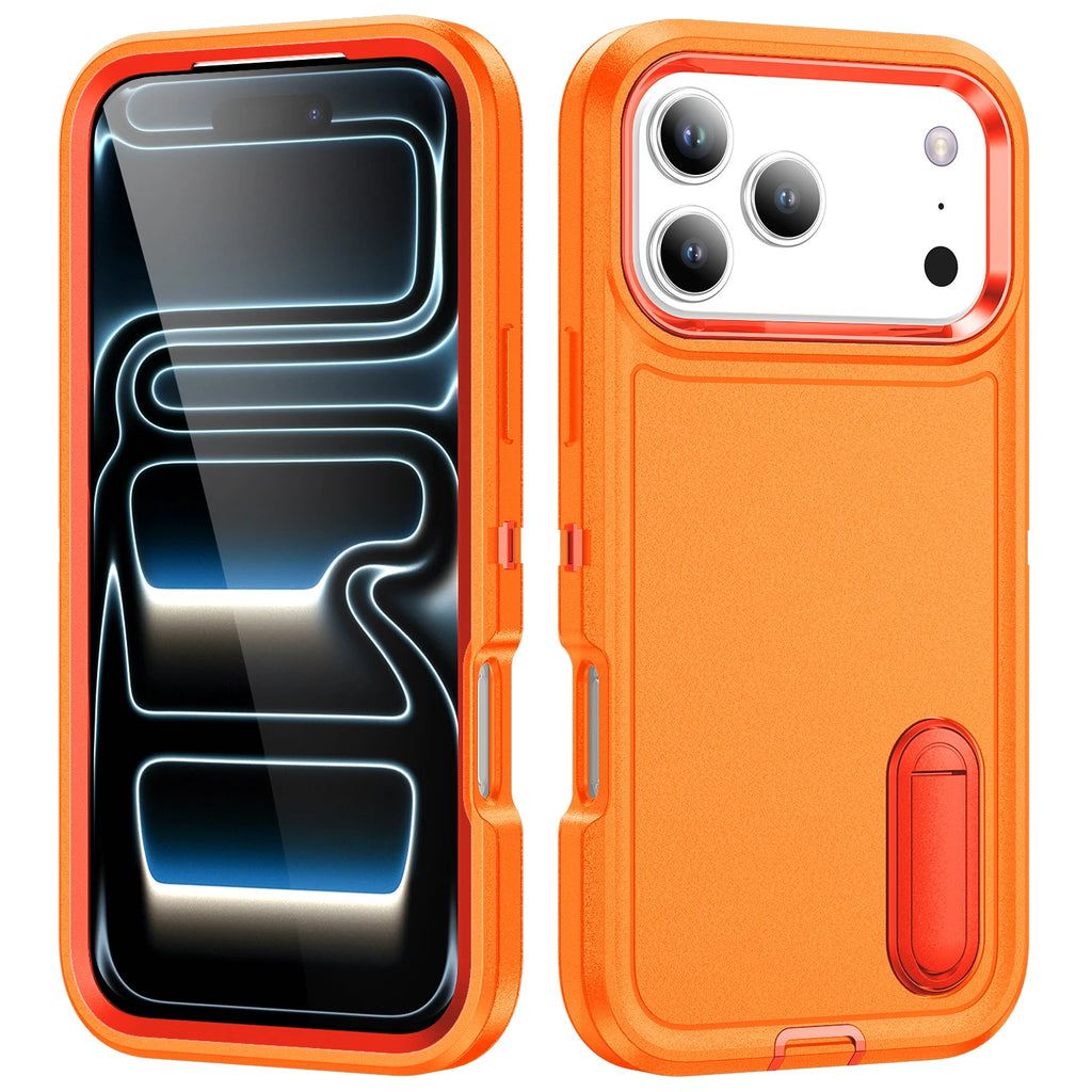 Afia 3 IN 1 Hybrid Military Anti-Shock Phone Case for iPhone 17/ 17Pro/  17 Pro Max Heavy Duty Shockproof Armor Kickstand Cover