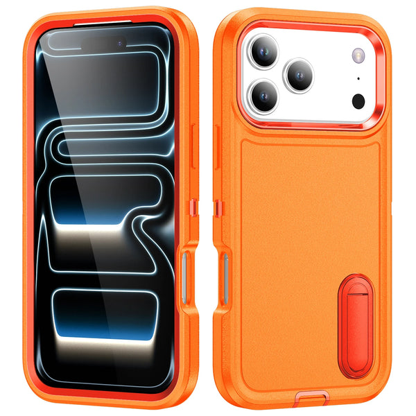Afia 3 IN 1 Hybrid Military Anti-Shock Phone Case for iPhone 17/ 17Pro/  17 Pro Max Heavy Duty Shockproof Armor Kickstand Cover